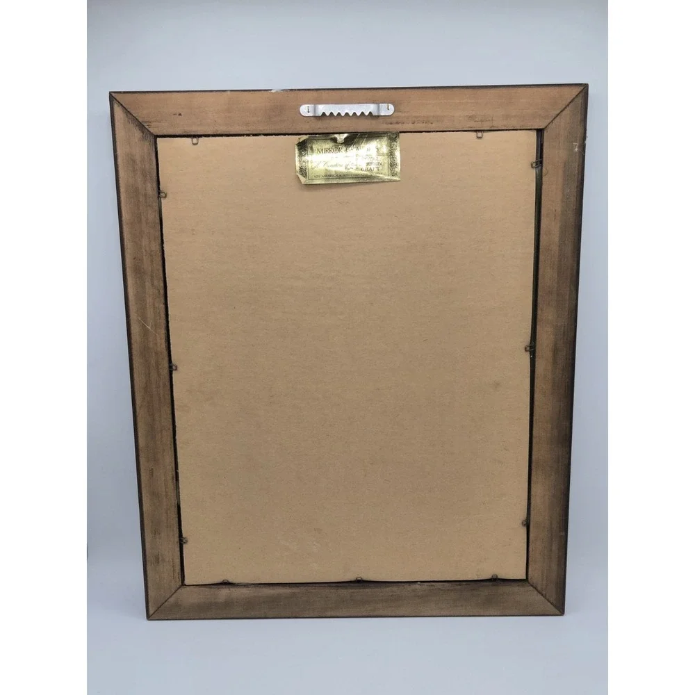 Vintage Anna's Gourmet Kitchen Framed Mirror Wall Art French Quote 16.5